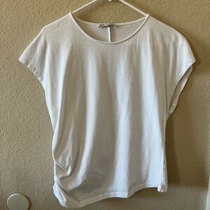 Zara Women’s White Short Sleeve Blouse